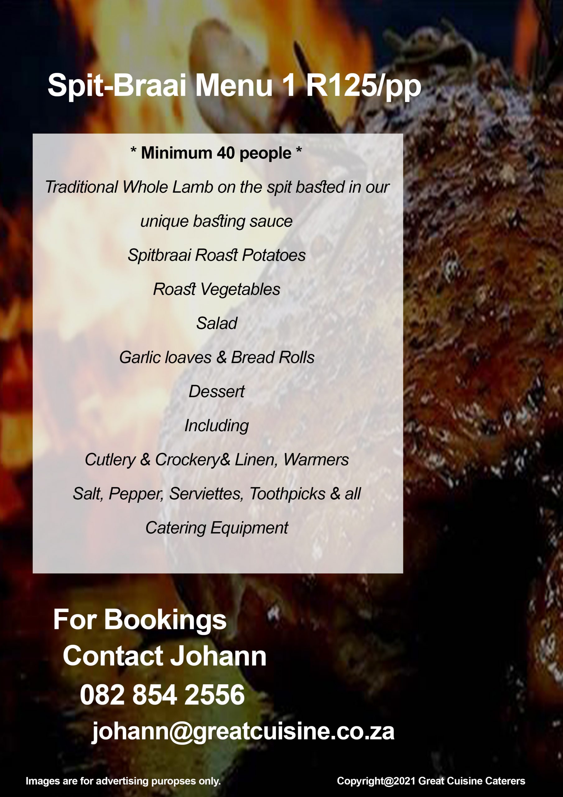 Menus Great Cuisine Caterers